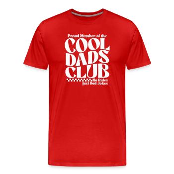 Cool Dads Club - Papa Vatertag Geschenk  - Männer Premium Bio T-Shirt - Rot - Vorne - Damien (186cm)