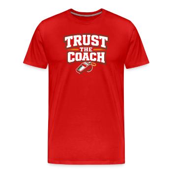 Fußballtraining Jugend-sport-trainer - Männer Premium Bio T-Shirt - Rot - Vorne - Damien (186cm)
