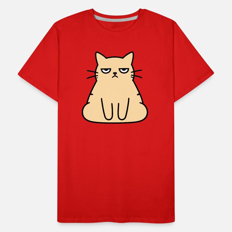 Grumpy Lounge Cat Men's Premium Organic T-Shirt