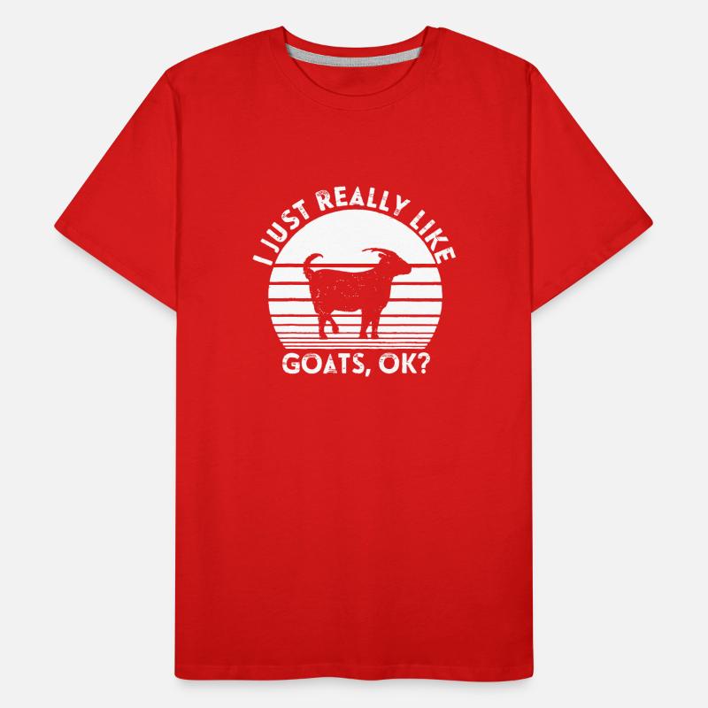 Goat Love Circle Design Men's Premium Organic T-Shirt