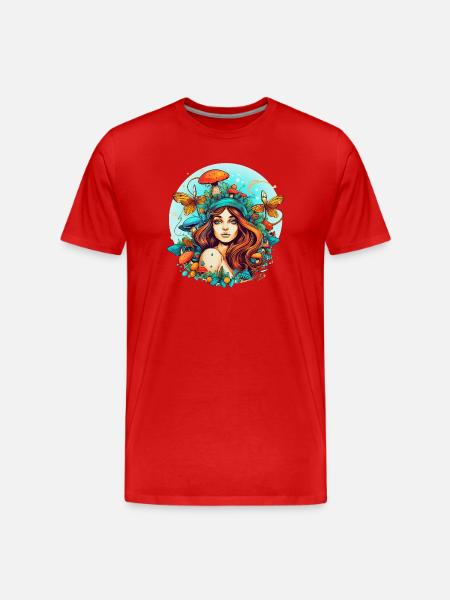 champignon - T-shirt bio Premium Homme - rouge