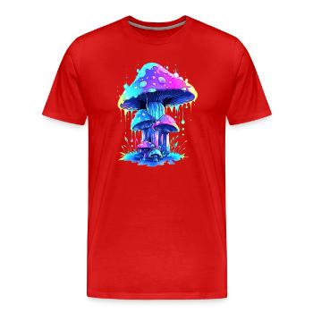 Pilz  - Männer Premium Bio T-Shirt - Rot - Vorne - Damien (186cm)