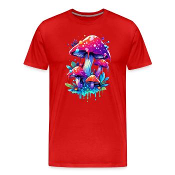 Pilz - Männer Premium Bio T-Shirt - Rot - Vorne - Damien (186cm)