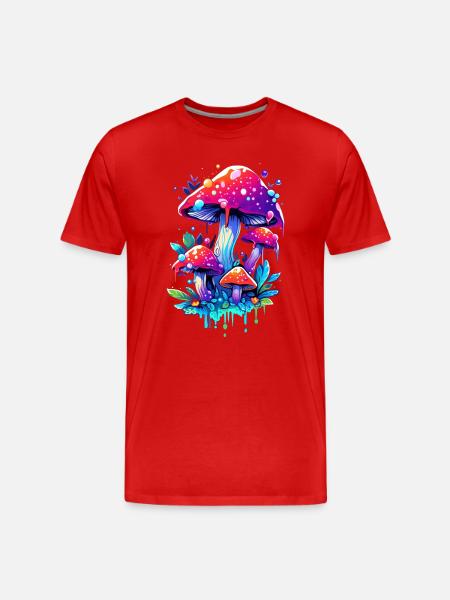 champignon - T-shirt bio Premium Homme - rouge