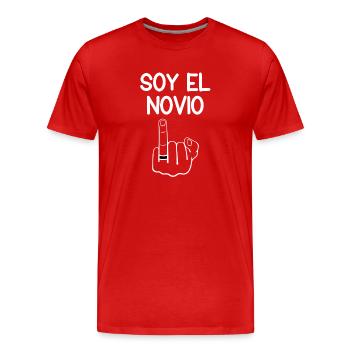 Je suis le marié d’adieu - T-shirt bio Premium Homme - rouge - Devant - Damien (186cm)
