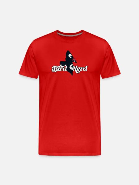 Bird Nerd Logo Tee - Männer Premium Bio T-Shirt - Rot