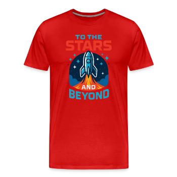 To the stars and beyond - Men's Premium Organic T-Shirt - red - Front - Damien (186cm)