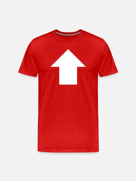 Arrow up sign - Men's Premium Organic T-Shirt - red