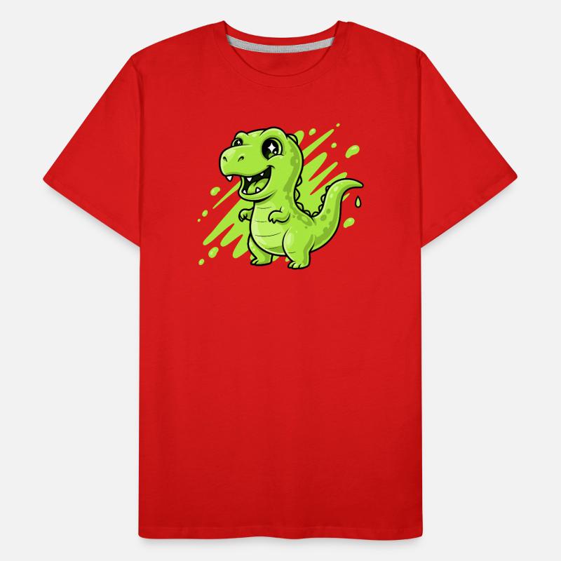 Green Slime Dino Comic Men's Premium Organic T-Shirt