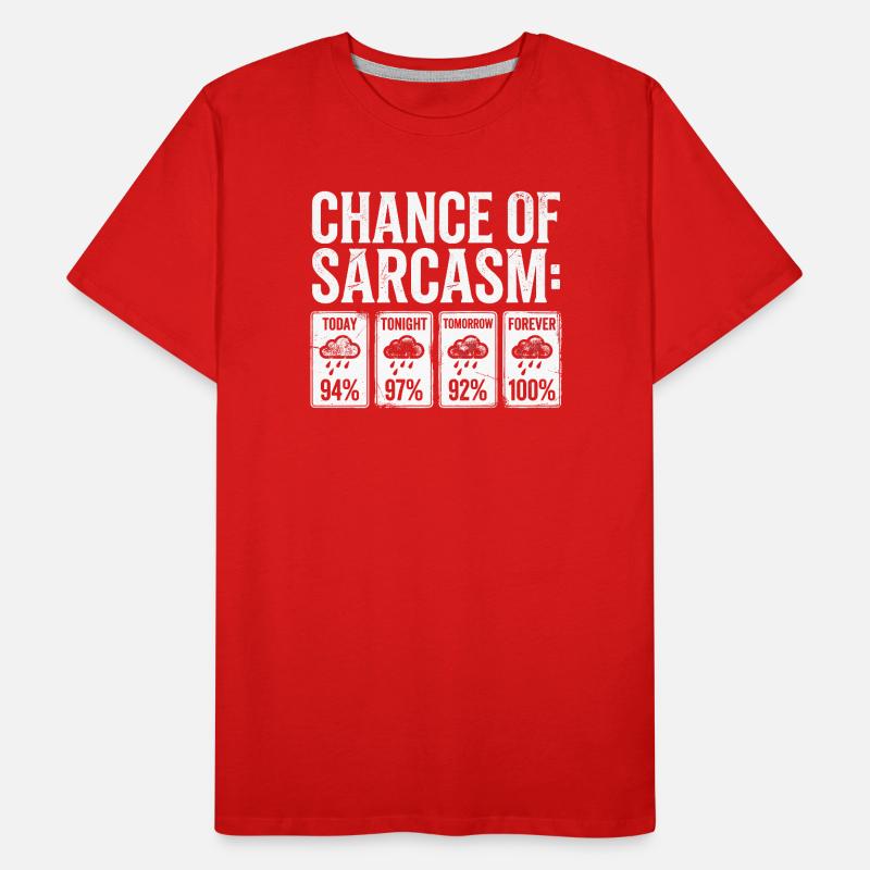 Sarcasm Probability Weather Display Men's Premium Organic T-Shirt
