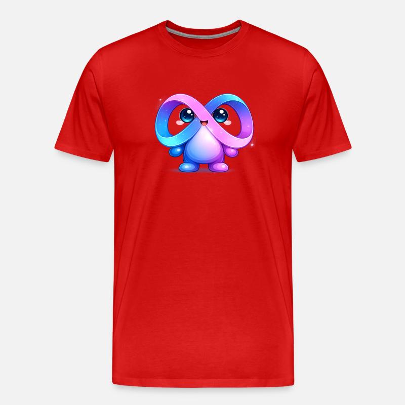 Cute Meta Infinity Mascot Sticker - Men's Premium Organic T-Shirt - red