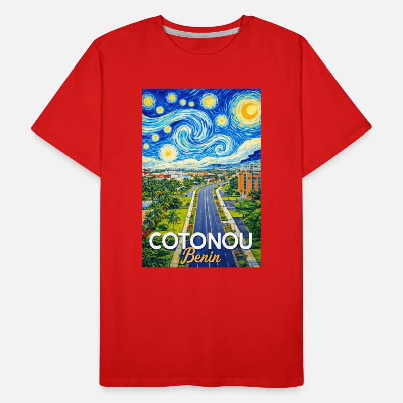 Cotonou Straße Sternenhimmel Männer Premium Bio T-Shirt