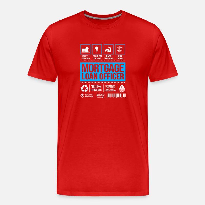 Schulden Hypothek Eigentumswohnung - Männer Premium Bio T-Shirt - Rot