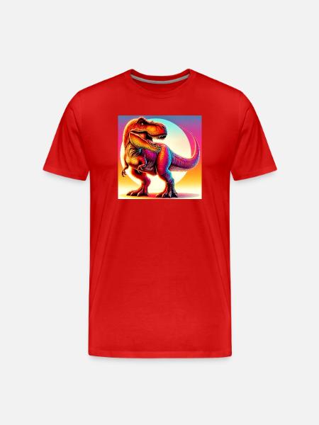 dinosaure - T-shirt bio Premium Homme - rouge