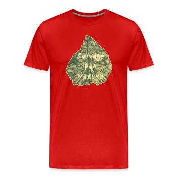 Wild von Natur aus - Männer Premium Bio T-Shirt - Rot - Vorne - Damien (186cm)