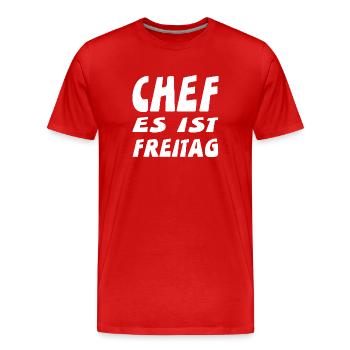 Chef - Männer Premium Bio T-Shirt - Rot - Vorne - Damien (186cm)