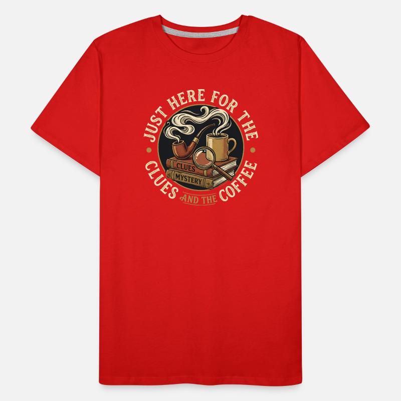 Mystère Whodunit & Coffee - Rétro Fan T-shirt bio Premium Homme