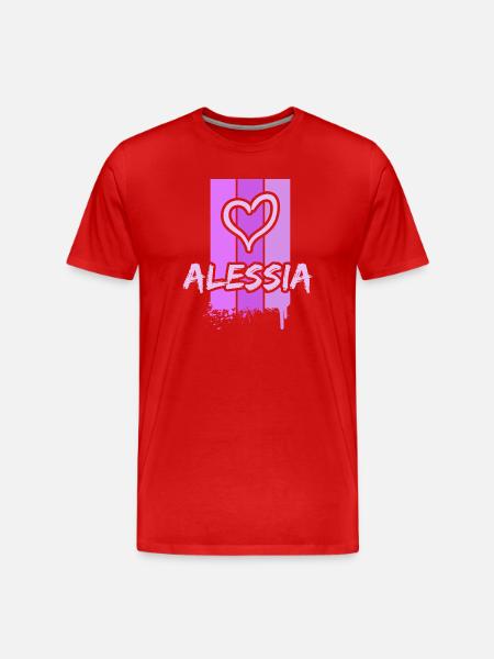 Geschenkidee Alessia - Männer Premium Bio T-Shirt - Rot