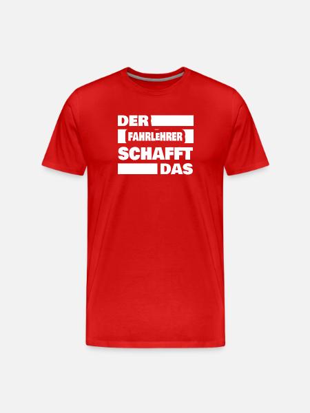 Beruf Fahrlehrer - Männer Premium Bio T-Shirt - Rot