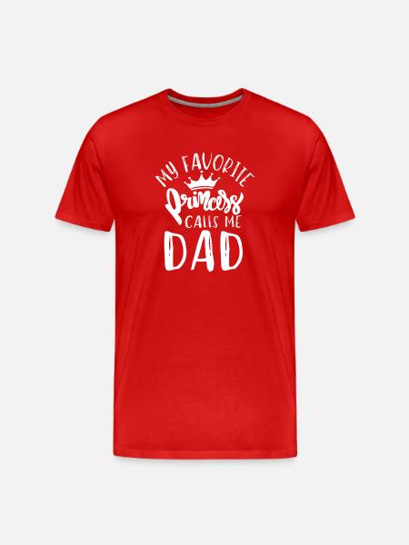 La princesse m’appelle papa - T-shirt bio Premium Homme - rouge