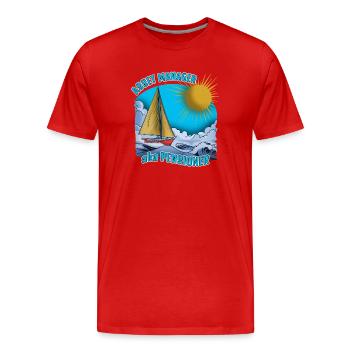 Gestionnaire d’actifs alias Retraité - T-shirt bio Premium Homme - rouge - Devant - Damien (186cm)