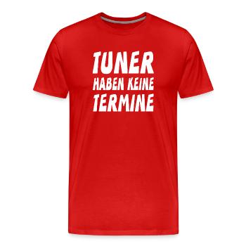 Tuner - Männer Premium Bio T-Shirt - Rot - Vorne - Damien (186cm)