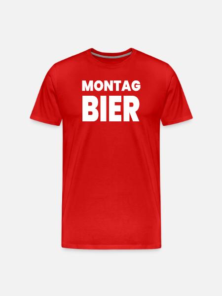 Bier - Männer Premium Bio T-Shirt - Rot