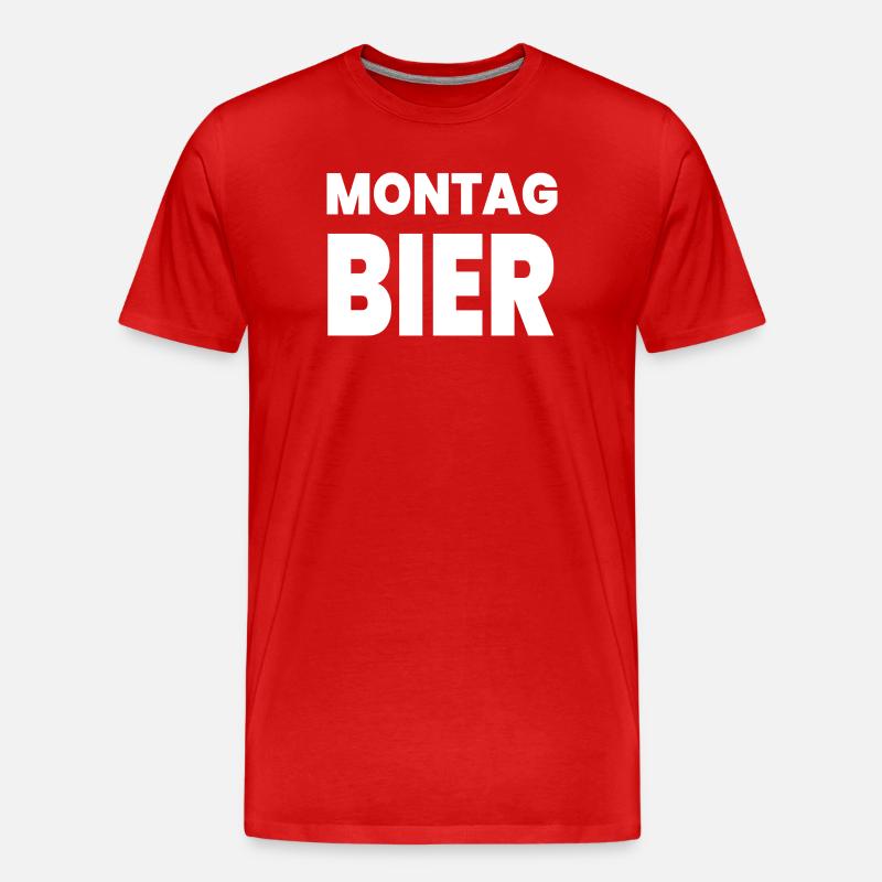 Bier - Männer Premium Bio T-Shirt - Rot