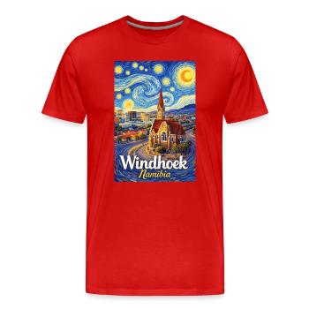 Windhoek Namibia - Männer Premium Bio T-Shirt - Rot - Vorne - Damien (186cm)