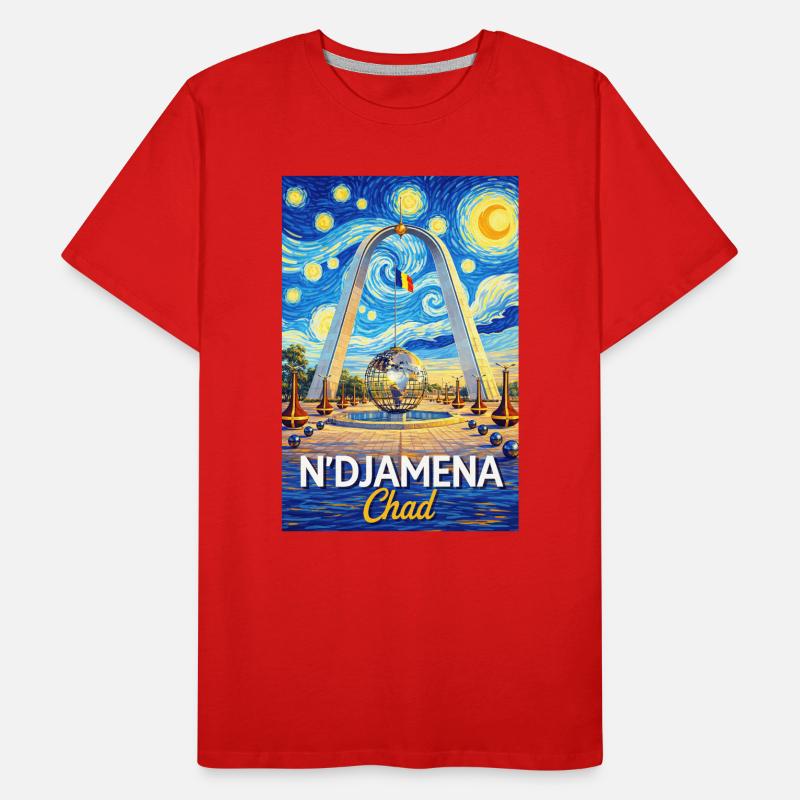 N-Djamena Tchad Nuit étoilée T-shirt bio Premium Homme