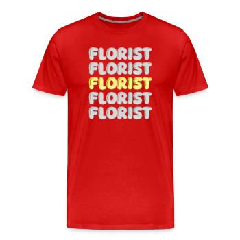 Occupation: Florist - Men's Premium Organic T-Shirt - red - Front - Damien (186cm)