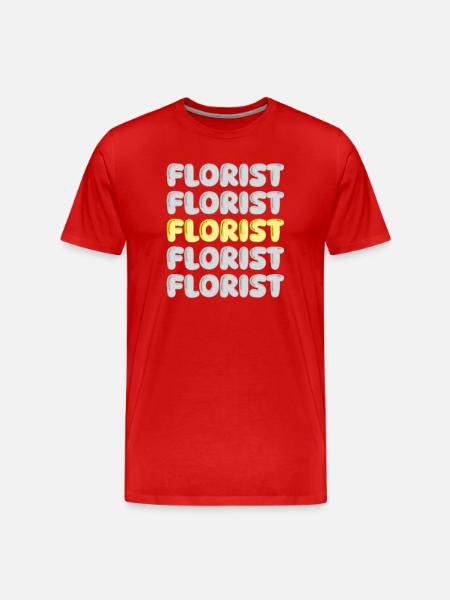 Beruf Florist - Männer Premium Bio T-Shirt - Rot