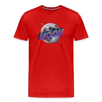 Moon - Outer Space Series - Men's Premium Organic T-Shirt - red - Front - Damien (186cm)