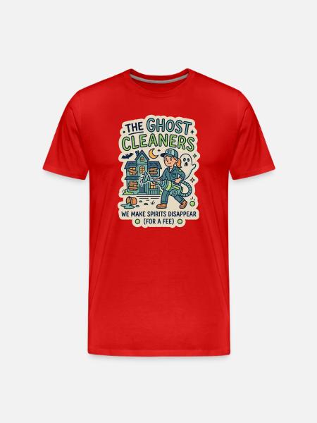 Umorismo Ghost Cleaner Ghost Hunter - Maglietta ecologica premium da uomo - rosso