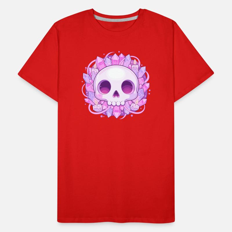 Crystal Skull with Crystals Men's Premium Organic T-Shirt