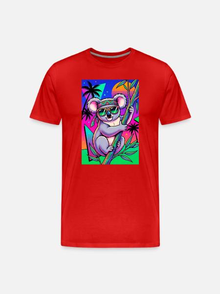 Koala - Men's Premium Organic T-Shirt - red