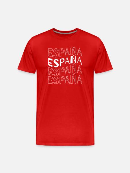 Espana Repetition Typography - Men's Premium Organic T-Shirt - red