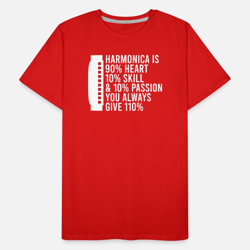 Harmonica Musican Heart Skill Passion Harmonica Men's Premium Organic T-Shirt