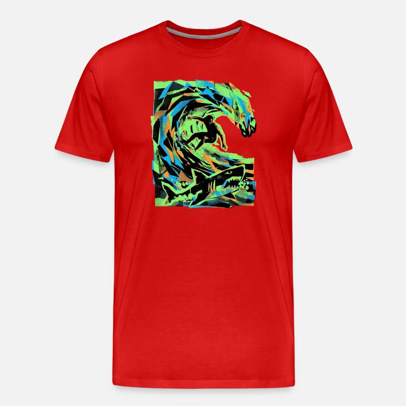 Strand Urlaub Surfer - Männer Premium Bio T-Shirt - Rot
