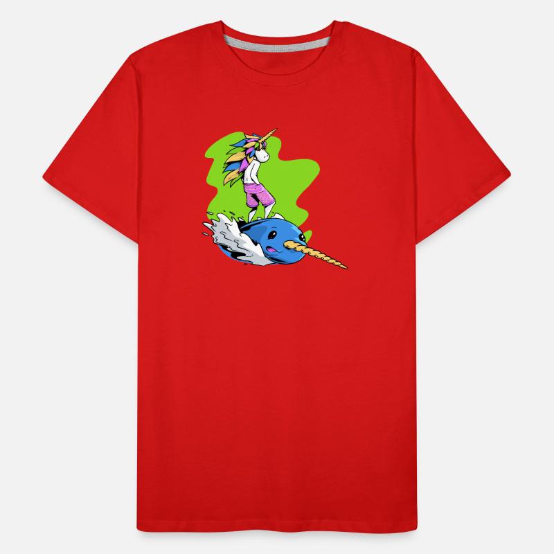 Licorne surfeuse T-shirt bio Premium Homme