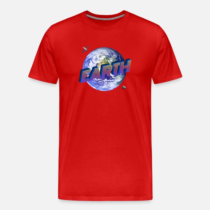 ERDE – Weltraumserie - Männer Premium Bio T-Shirt - Rot