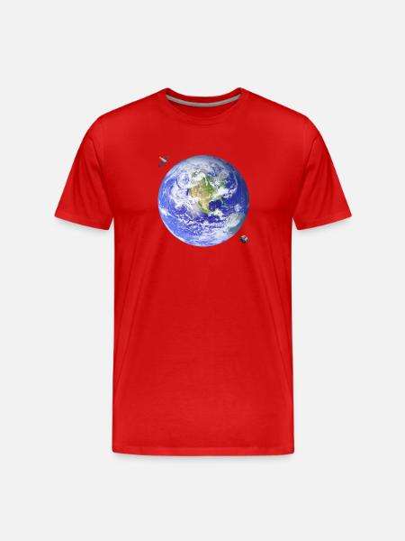 Planète Terre - T-shirt bio Premium Homme - rouge