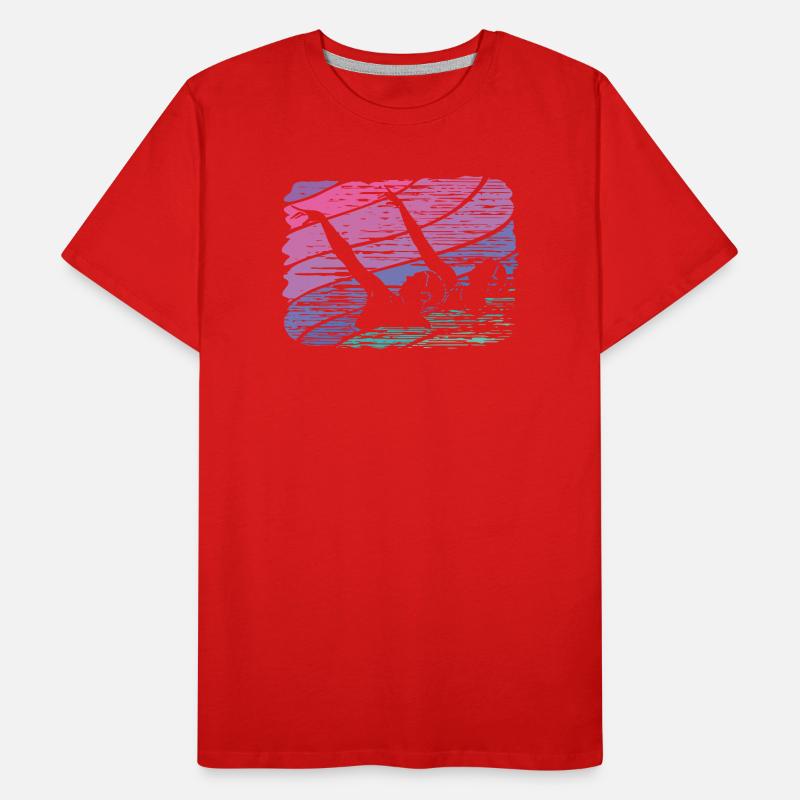 Artistic Swim Team Synchronschwimmen Männer Premium Bio T-Shirt