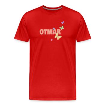Prénom Otmar - T-shirt bio Premium Homme - rouge - Devant - Damien (186cm)