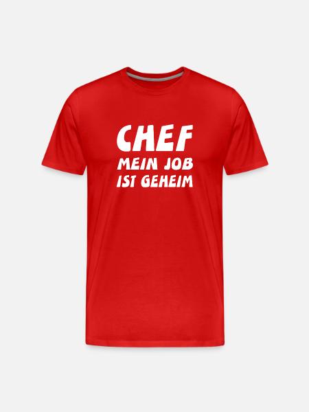 Chef - Männer Premium Bio T-Shirt - Rot
