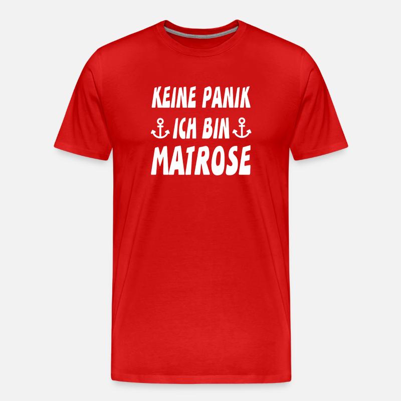 Matrose - Männer Premium Bio T-Shirt - Rot