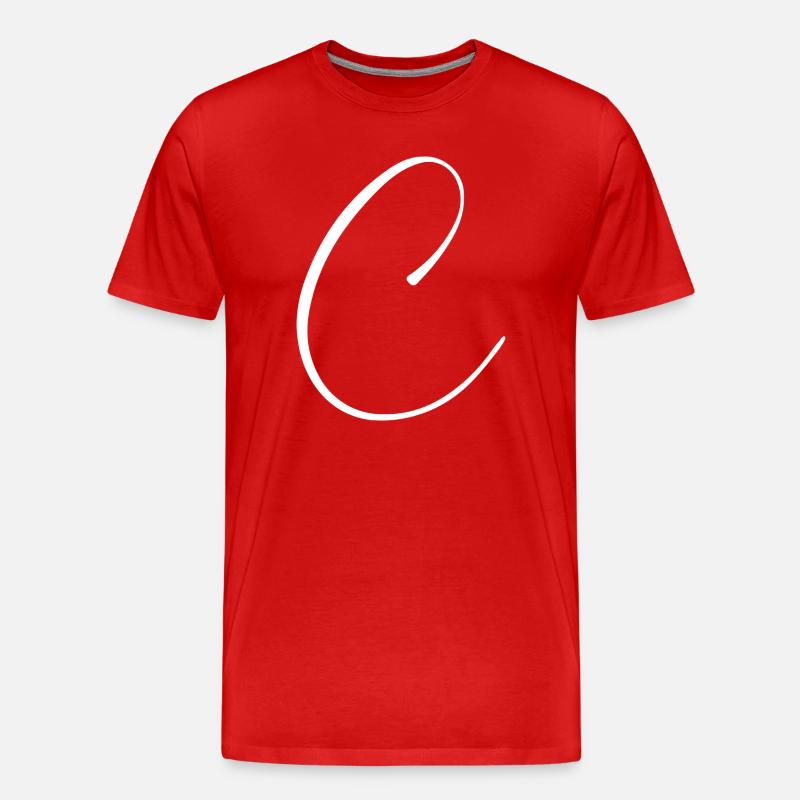 C - Männer Premium Bio T-Shirt - Rot