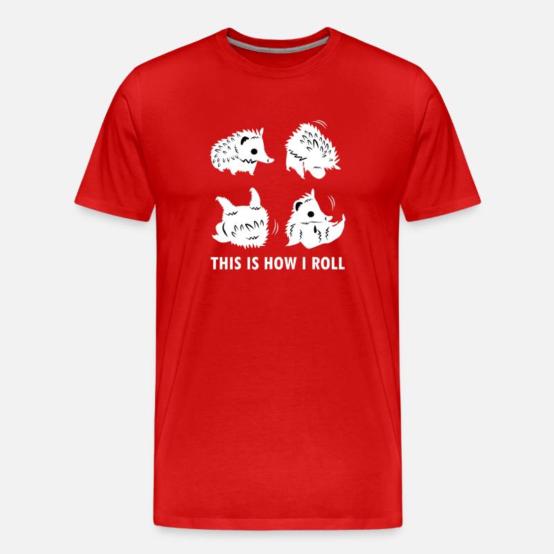 Roulade de hérissons : Alter mignon - T-shirt bio Premium Homme - rouge