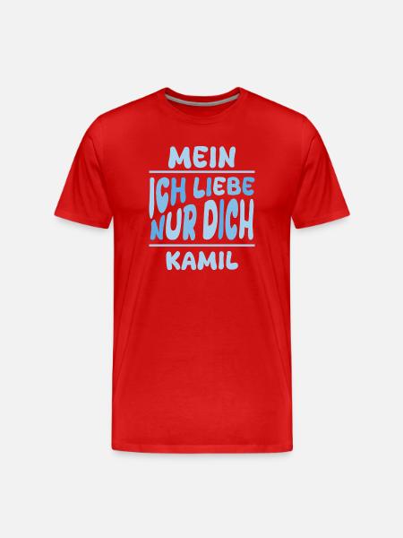 Geschenk für Kamil - Männer Premium Bio T-Shirt - Rot
