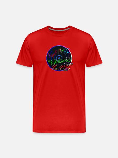 Neon Radio Lib Vinyl - Men's Premium Organic T-Shirt - red